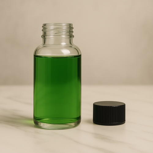 Green Irish Tweed inspired men's fragrance oil in clear glass roll-on bottle with gold cap